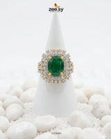 Royal Azure Halo Ring Finger Ring - Zeesy Jewellery Pakistan | Premium Artificial & Imitation Jewellery
