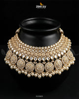 Royal Flower Kundan Bridal Set - Zeesy Jewellery