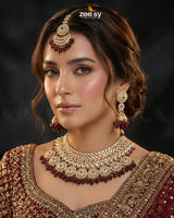 Royal Flower Kundan Bridal Set - Zeesy Jewellery