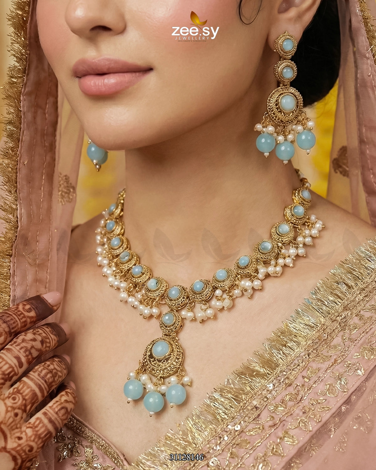 Royal Guldasta Beads Necklace Set - Zeesy Jewellery