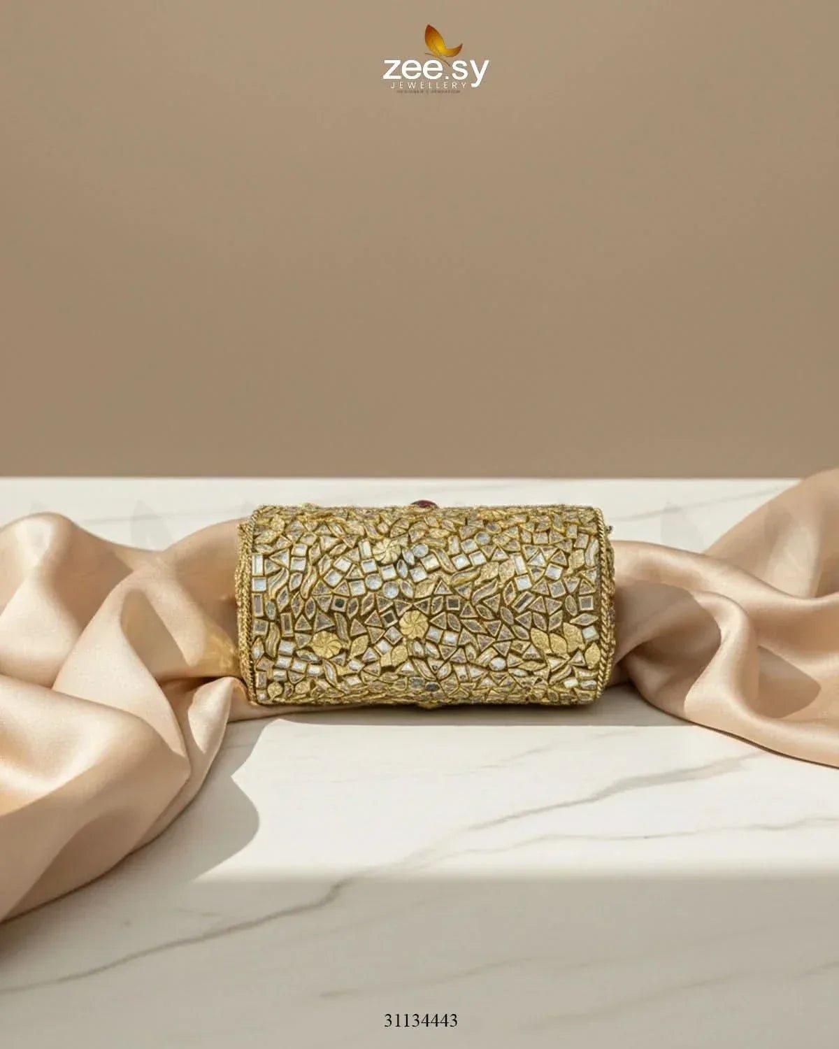 Royal Heritage Floral Clutch Bag - Zeesy.pk