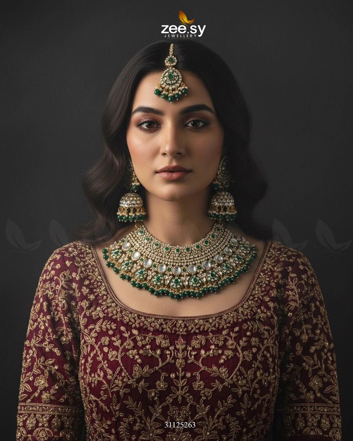 Royal Intricate Crystal Bridal Set - Zeesy Jewellery