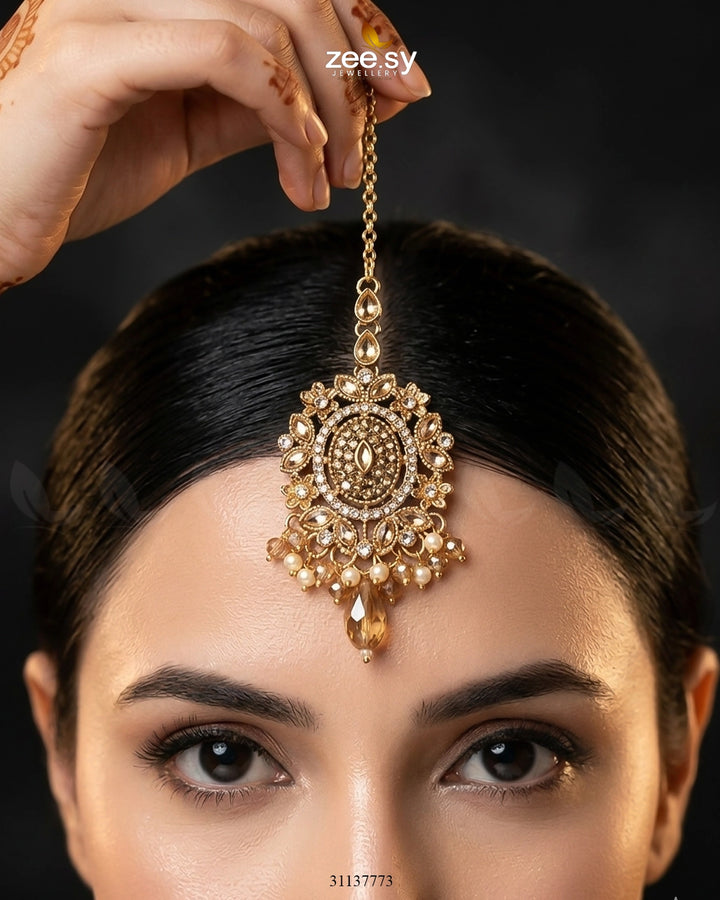 Royal Kundan Malla Necklace Set Malla Necklace - Zeesy Jewellery Pakistan | Premium Artificial & Imitation Jewellery