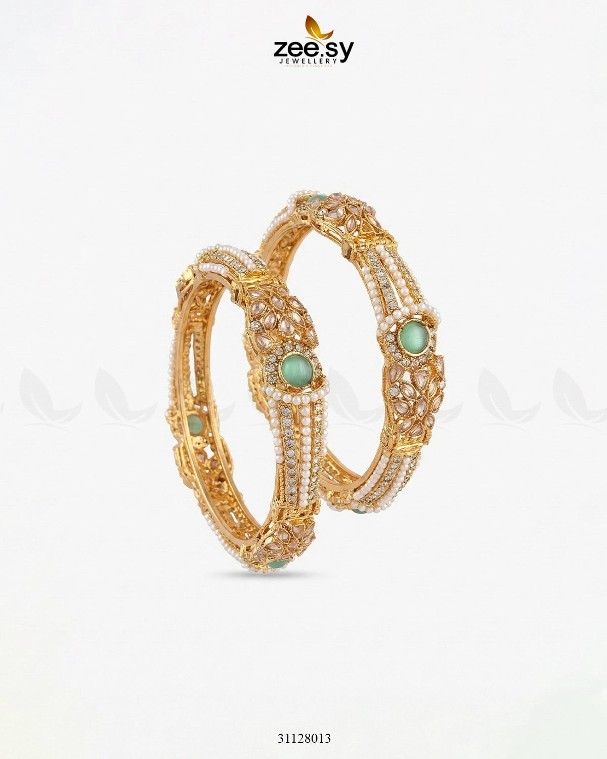 Royal Neel Cluster Pave Bangles - Zeesy Jewellery