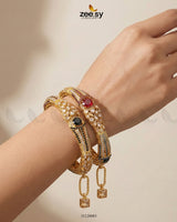 Royal Neel Cluster Pave Bangles - Zeesy Jewellery