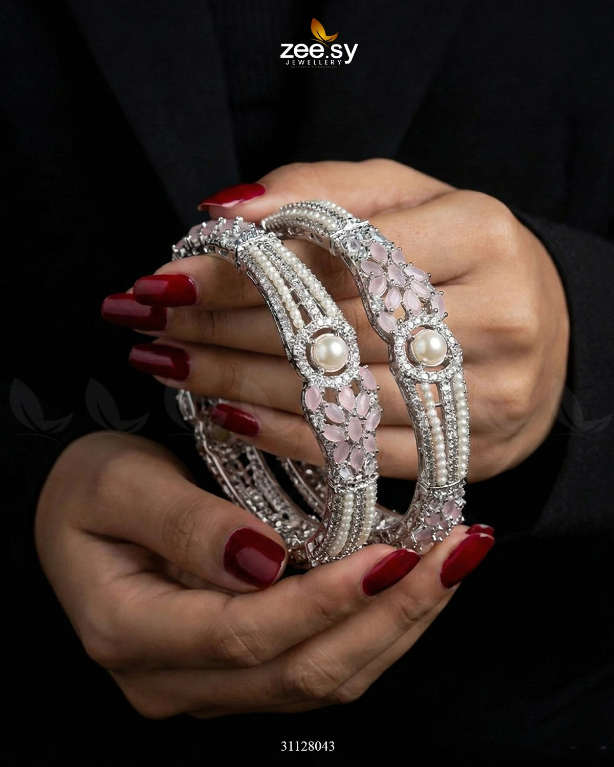 Royal Neel Cluster Pave Bangles - Zeesy Jewellery