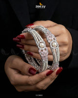 Royal Neel Cluster Pave Bangles - Zeesy Jewellery