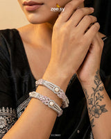 Royal Neel Cluster Pave Bangles - Zeesy Jewellery