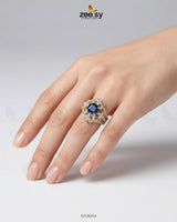 Royal Stone Cluster Ring Finger Ring - Zeesy Jewellery Pakistan | Premium Artificial & Imitation Jewellery