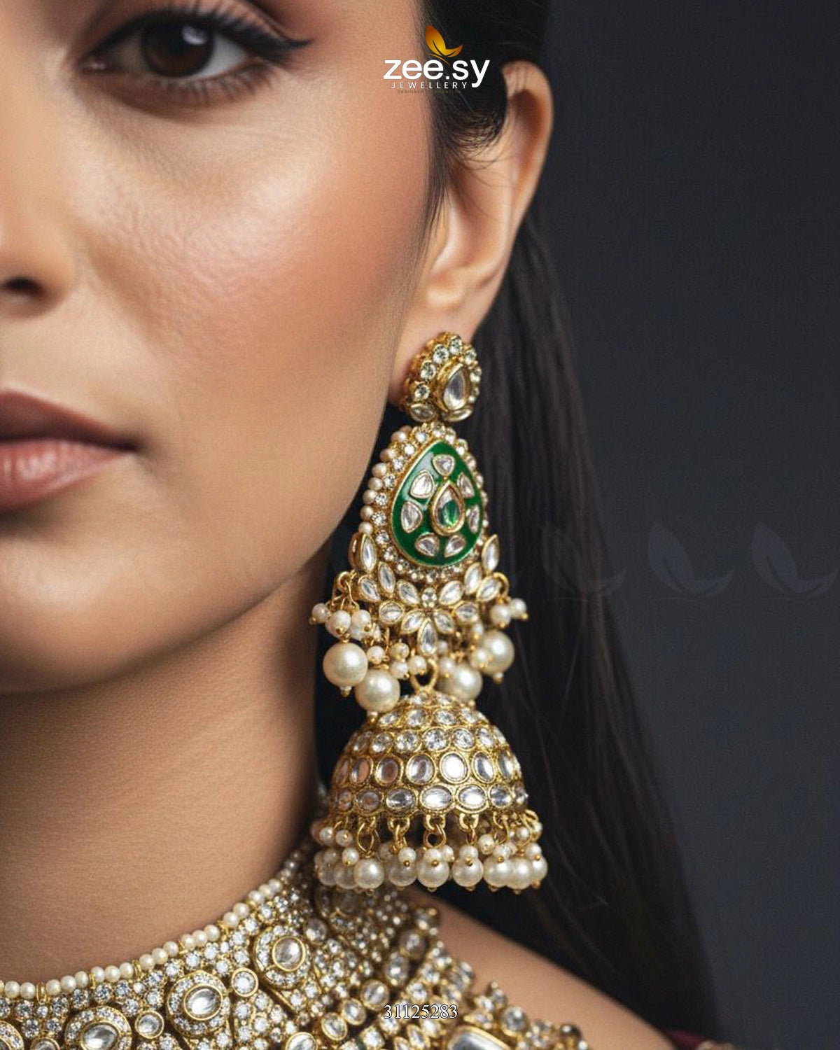 Royal Intricate Crystal Bridal Set - Zeesy Jewellery