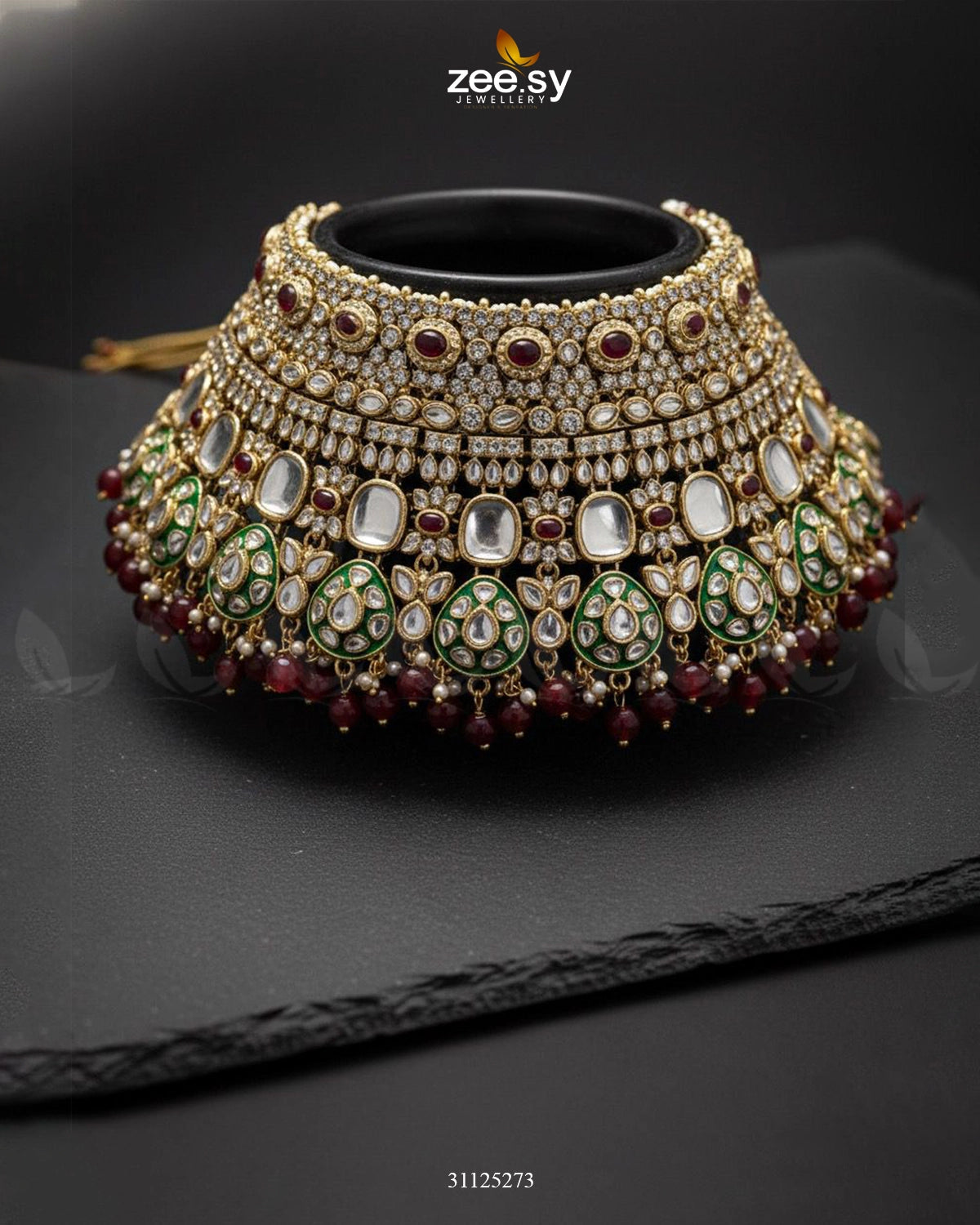 Royal Intricate Crystal Bridal Set - Zeesy Jewellery