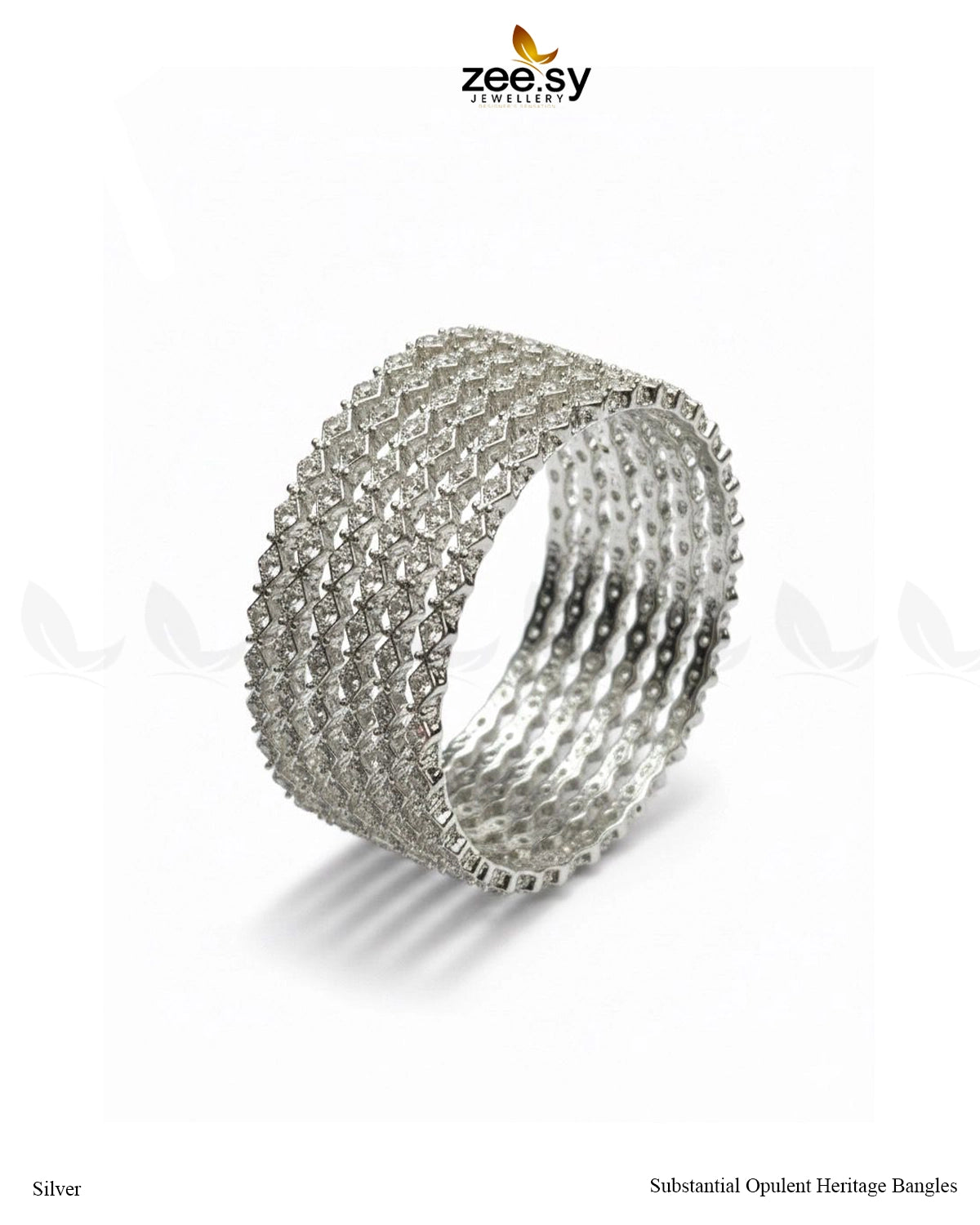 Substantial Opulent Heritage Bangles - Silver - Zeesy Jewellery