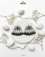 Elegant Tassel Moti Work Earrings - Zeesy Jewellery