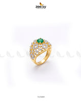 Majestic Geometric Gemstone Ring