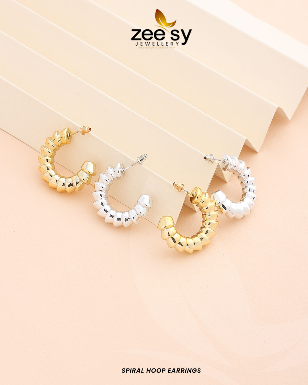 Spiral Hoop Earrings