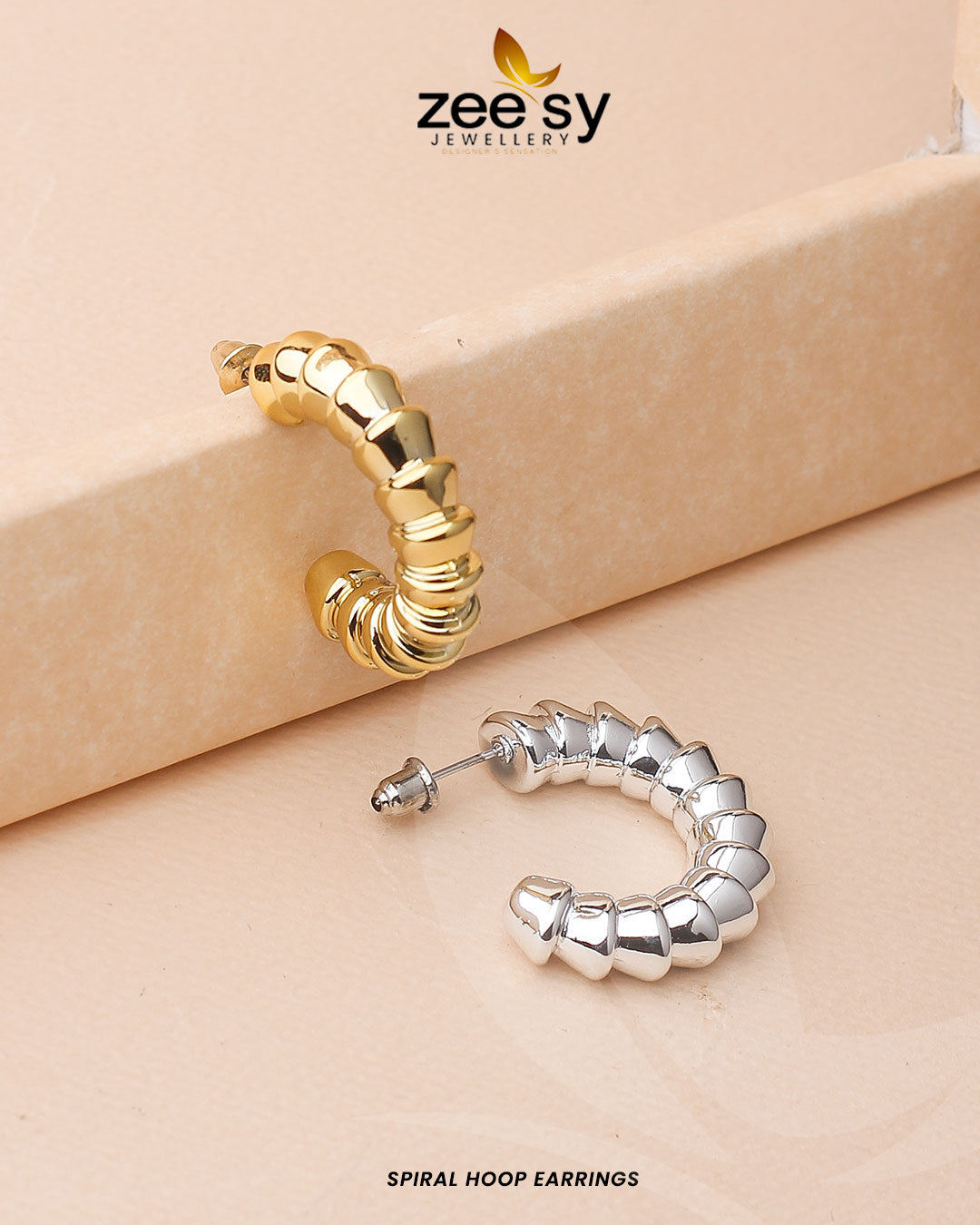 Spiral Hoop Earrings