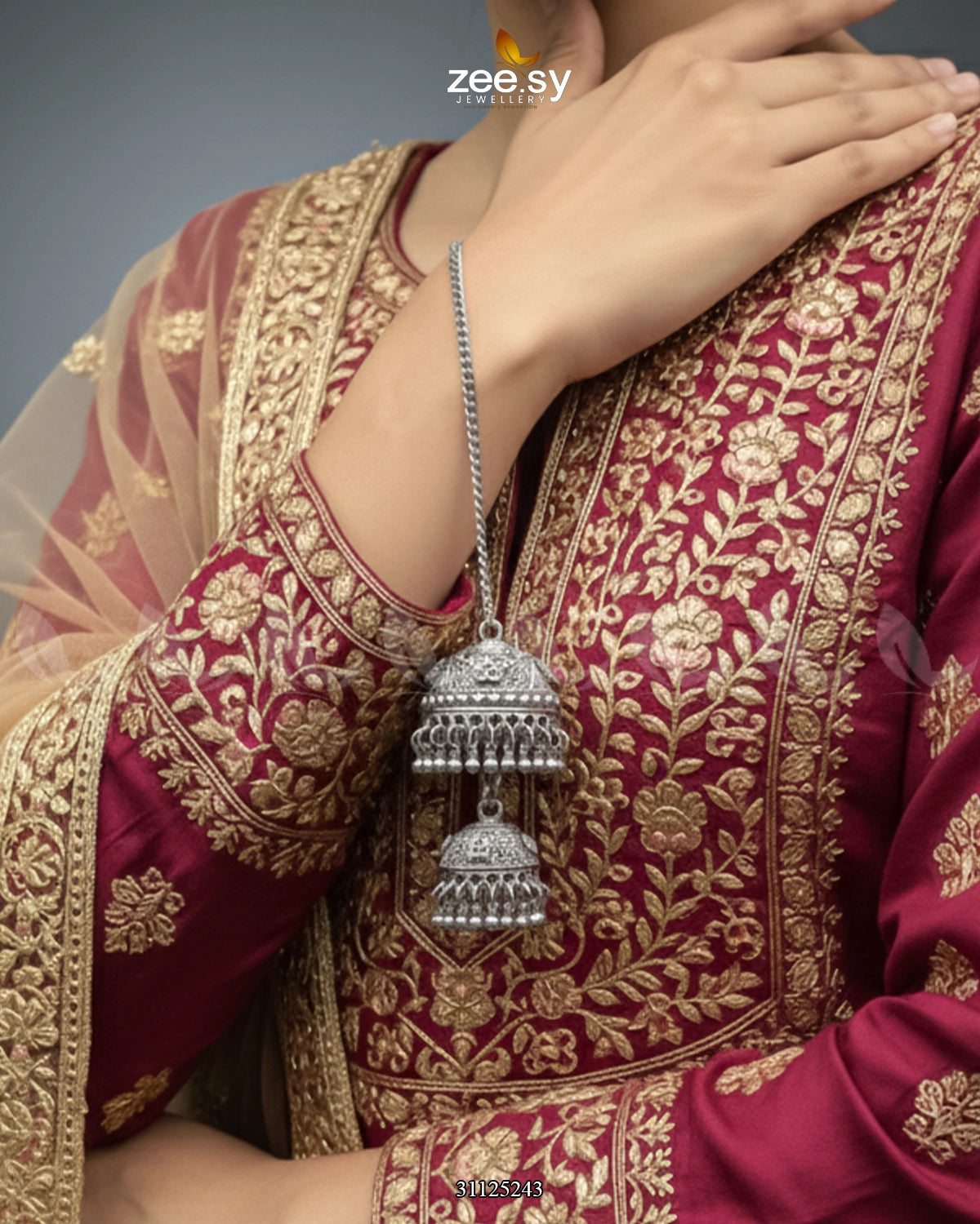 Umbrella Mini Kaleera Wrist Dangler Silver - Zeesy Jewellery