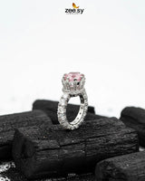 Moana Ring Silver Mint Pink - Zeesy Jewellery