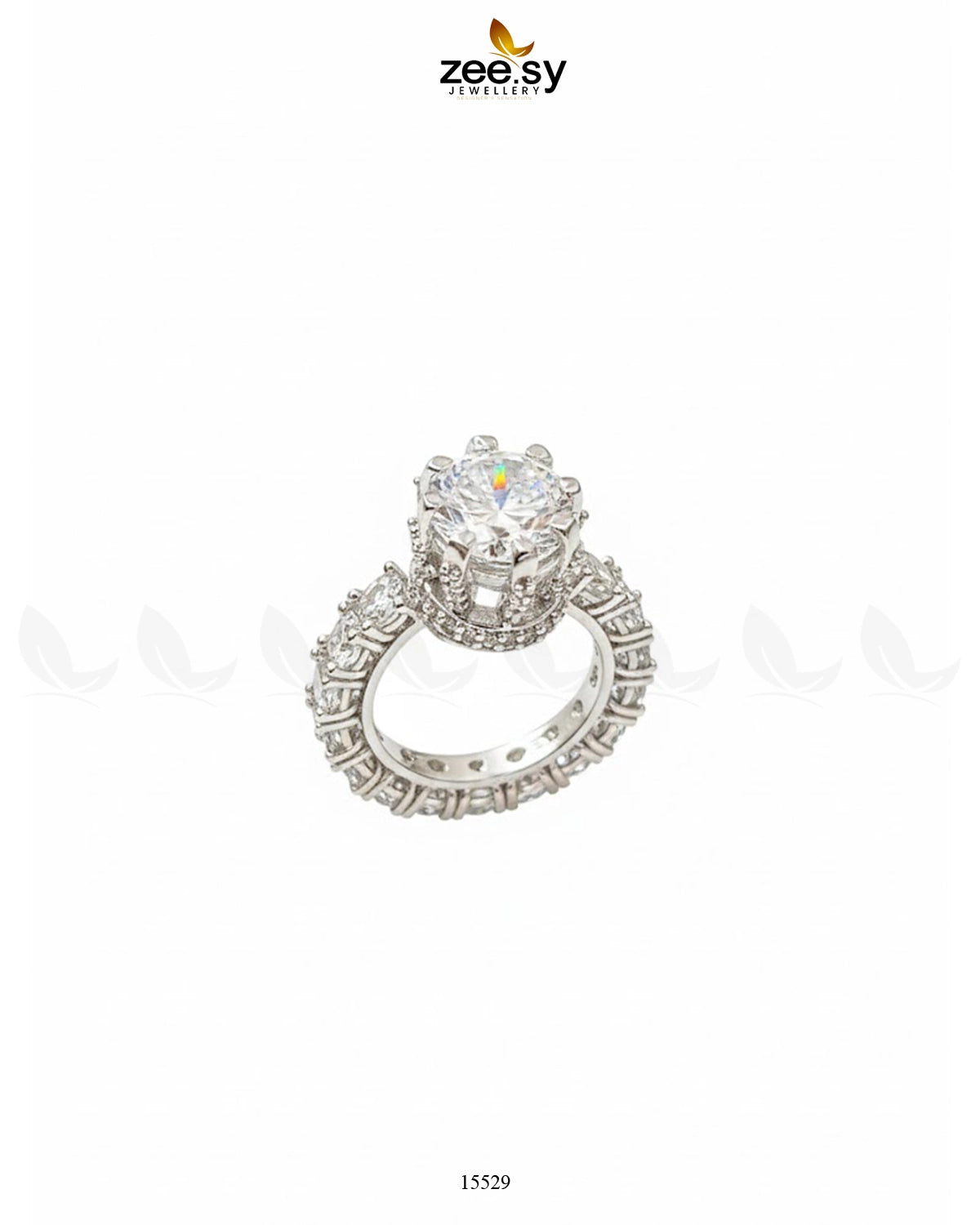 Moana Ring Silver White - Zeesy Jewellery