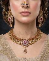 Sabaat Teardrop Zircon Bridal Set Bridal Set - Zeesy Jewellery Pakistan | Premium Artificial & Imitation Jewellery