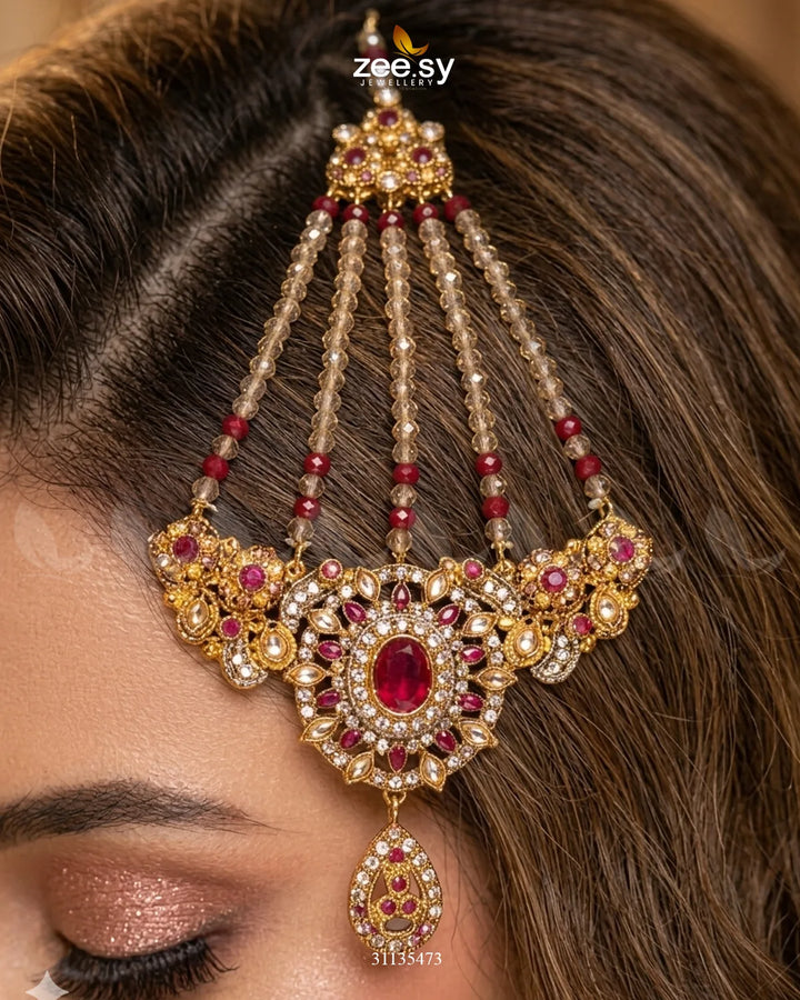 Sabaat Teardrop Zircon Bridal Set Bridal Set - Zeesy Jewellery Pakistan | Premium Artificial & Imitation Jewellery