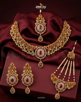 Sabaat Teardrop Zircon Bridal Set Bridal Set - Zeesy Jewellery Pakistan | Premium Artificial & Imitation Jewellery