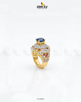 Sapphire Circle Cluster Ring