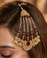 Scarlet Heritage Ruby Bridal Set Bridal Set - Zeesy Jewellery Pakistan | Premium Artificial & Imitation Jewellery