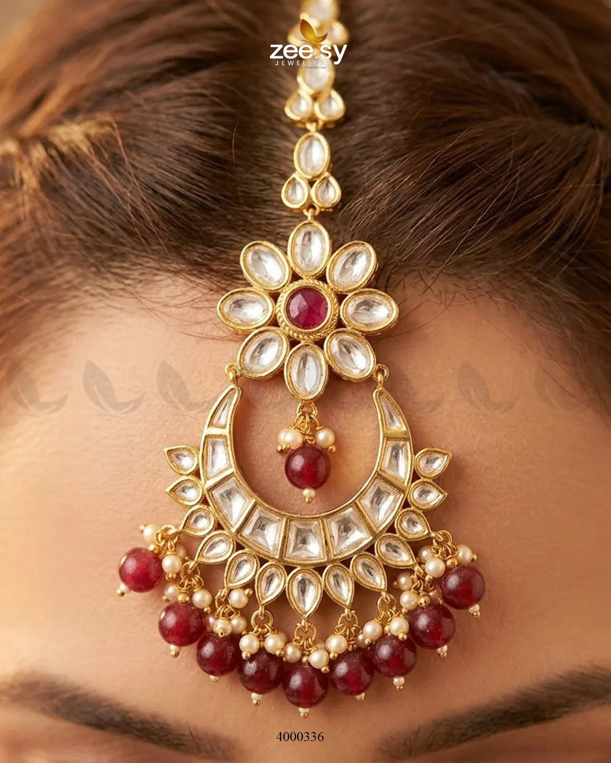 Scarlet Layered Kundan Malla Set Necklace Sets - Zeesy Jewellery Pakistan | Premium Artificial & Imitation Jewellery