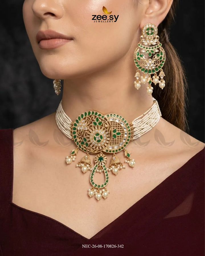 Serenity Medallion Kundan Choker Set