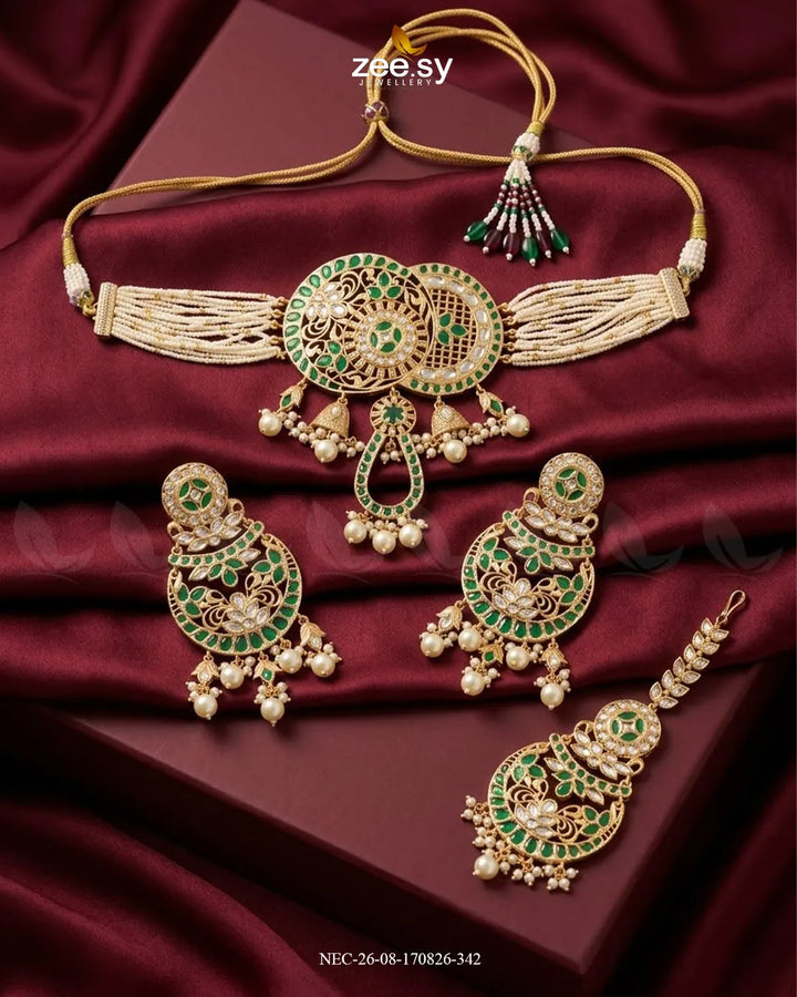 Serenity Medallion Kundan Choker Set