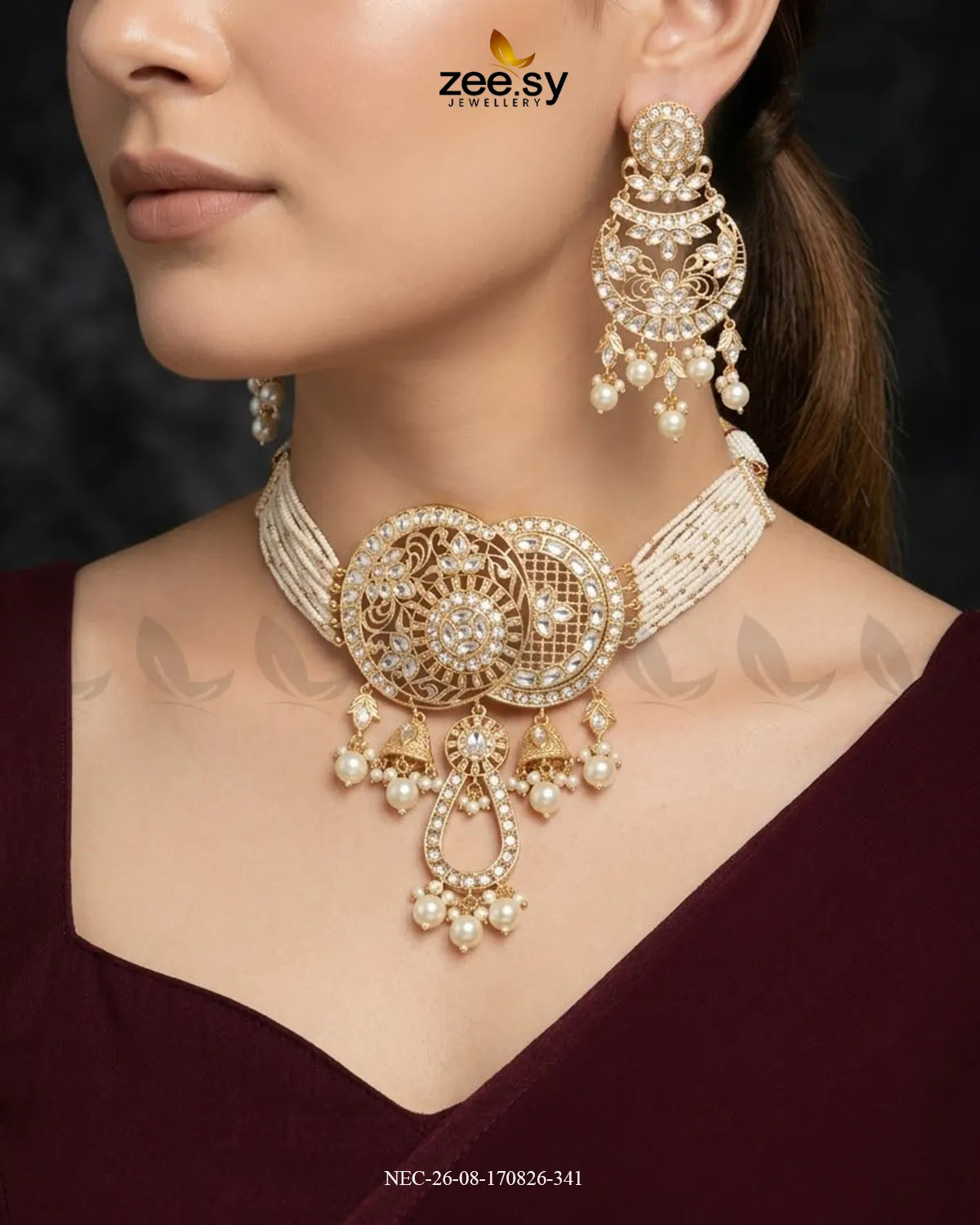Serenity Medallion Kundan Choker Set