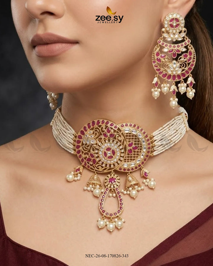 Serenity Medallion Kundan Choker Set