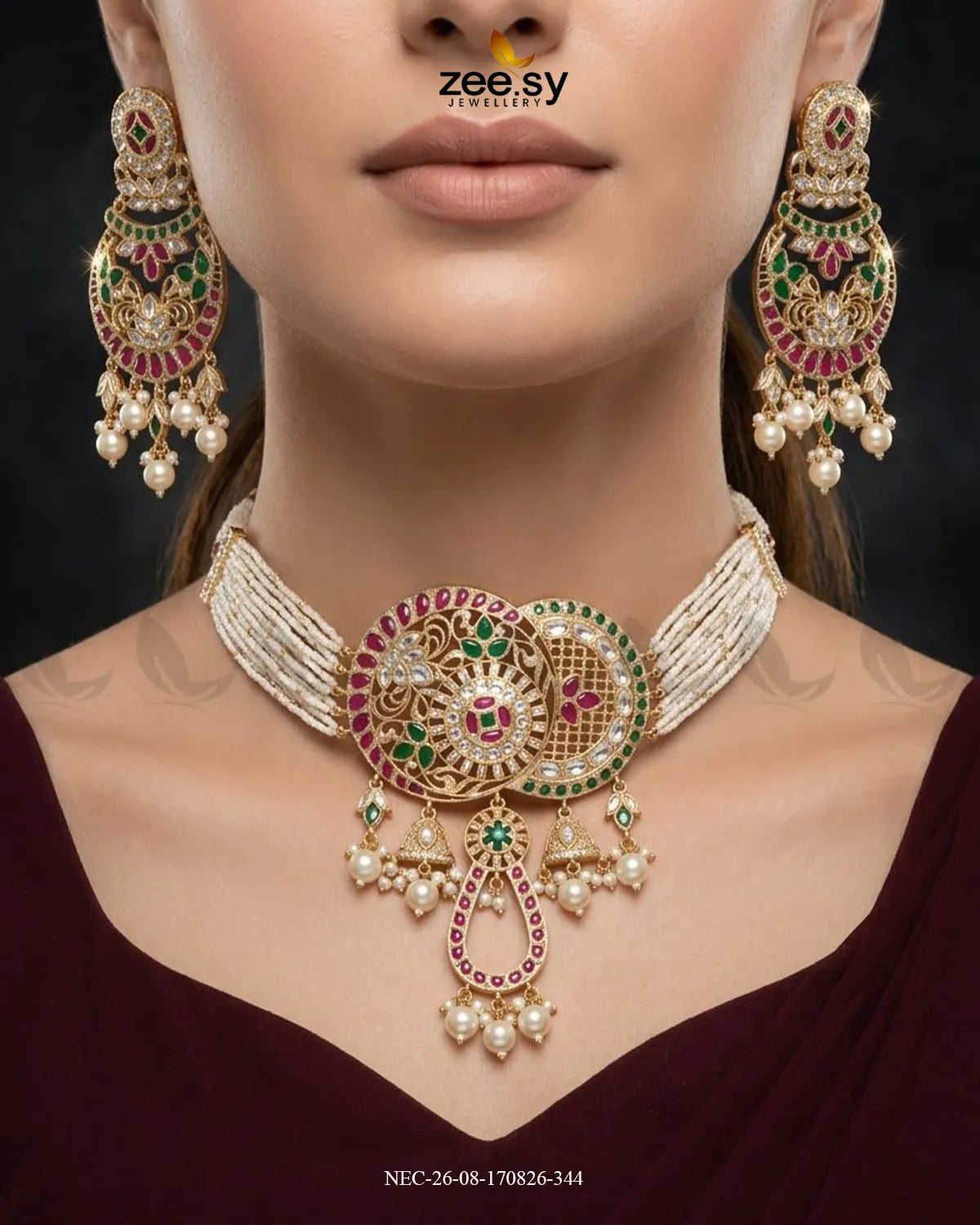 Serenity Medallion Kundan Choker Set