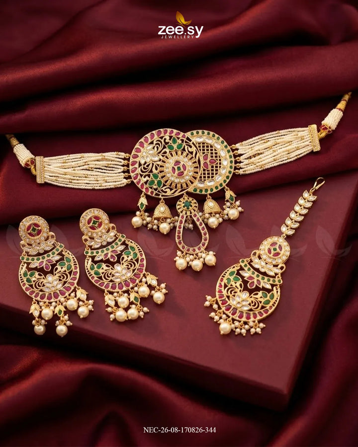 Serenity Medallion Kundan Choker Set