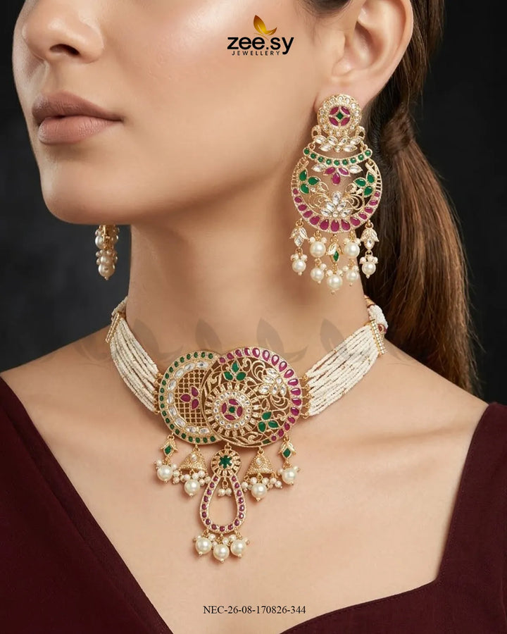 Serenity Medallion Kundan Choker Set
