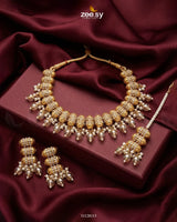 Shahi Pearl Drop Necklace Set - Zeesy.pk