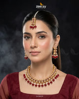 Shahi Pearl Drop Necklace Set - Zeesy.pk