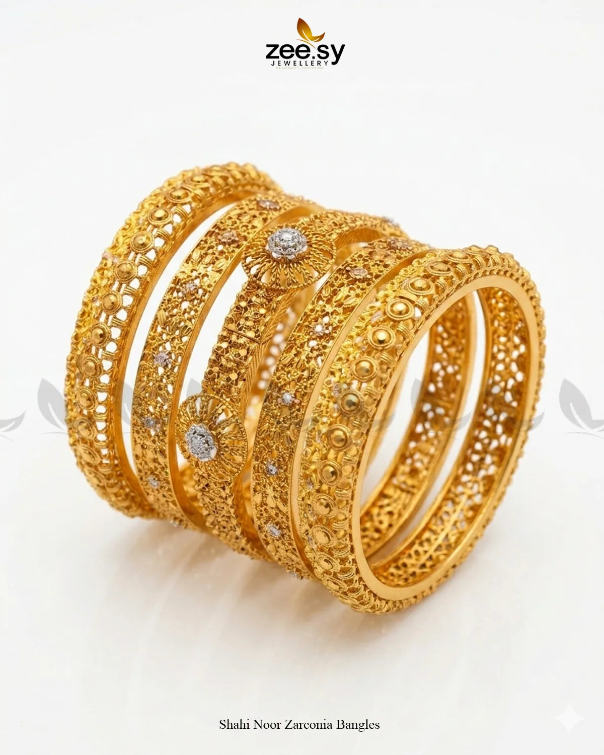 Shahi Noor Zarconia Bangles BANGLES - Zeesy Jewellery Pakistan | Premium Artificial & Imitation Jewellery
