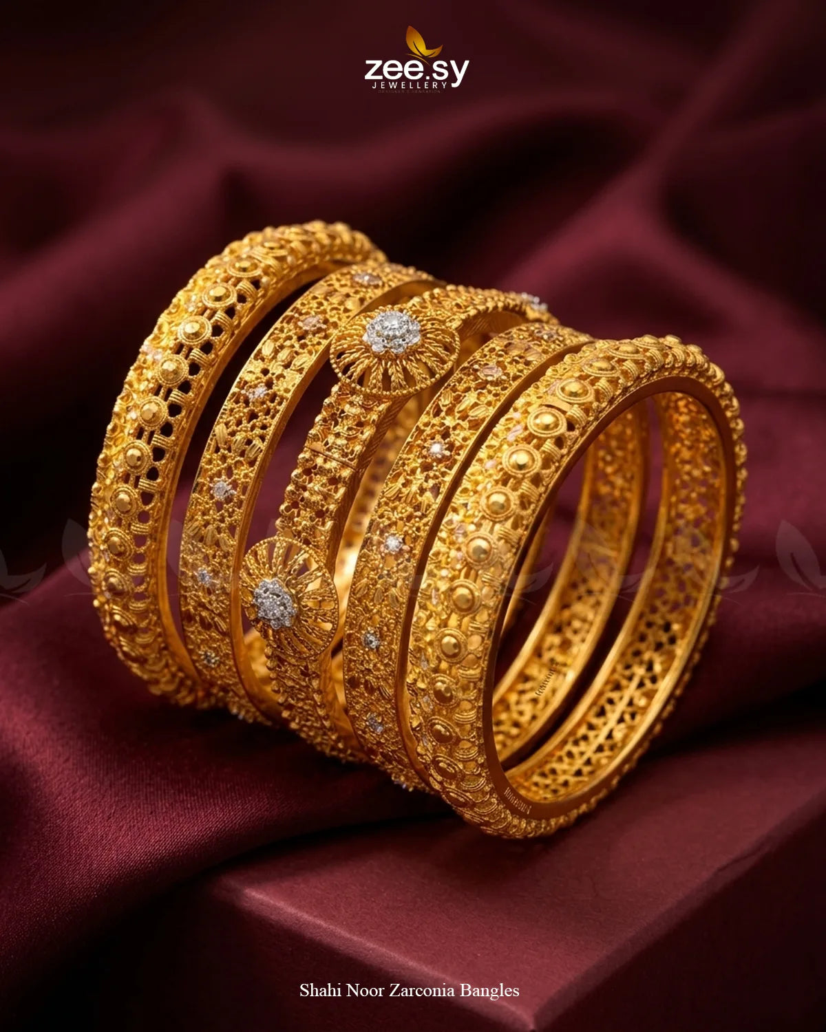 Shahi Noor Zarconia Bangles BANGLES - Zeesy Jewellery Pakistan | Premium Artificial & Imitation Jewellery