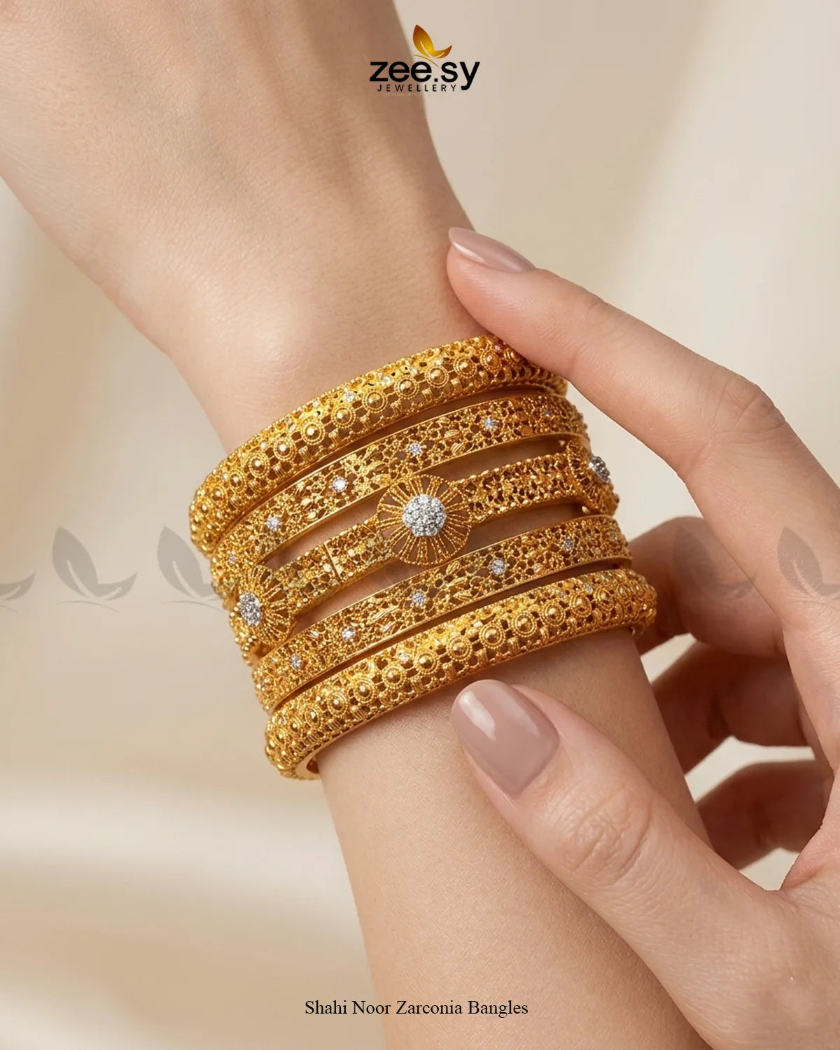 Shahi Noor Zarconia Bangles BANGLES - Zeesy Jewellery Pakistan | Premium Artificial & Imitation Jewellery