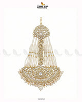 Sharjeena Pearl Kundan jhumar Golden White - Zeesy Jewellery