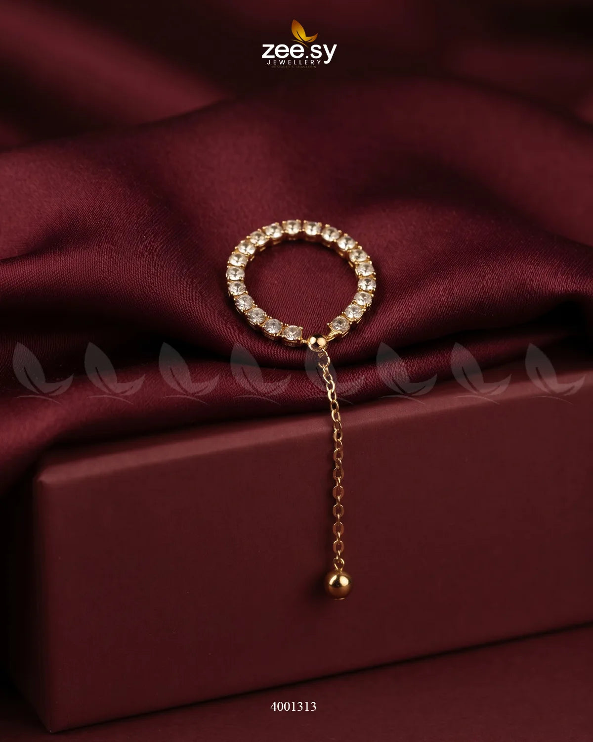 Shimmering crystal tennis ring from AJ03, showcasing a sparkling design with multiple crystal stones on a sleek band.