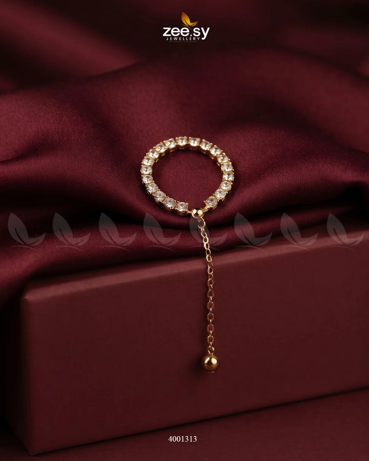 Shimmering crystal tennis ring from AJ03, showcasing a sparkling design with multiple crystal stones on a sleek band.