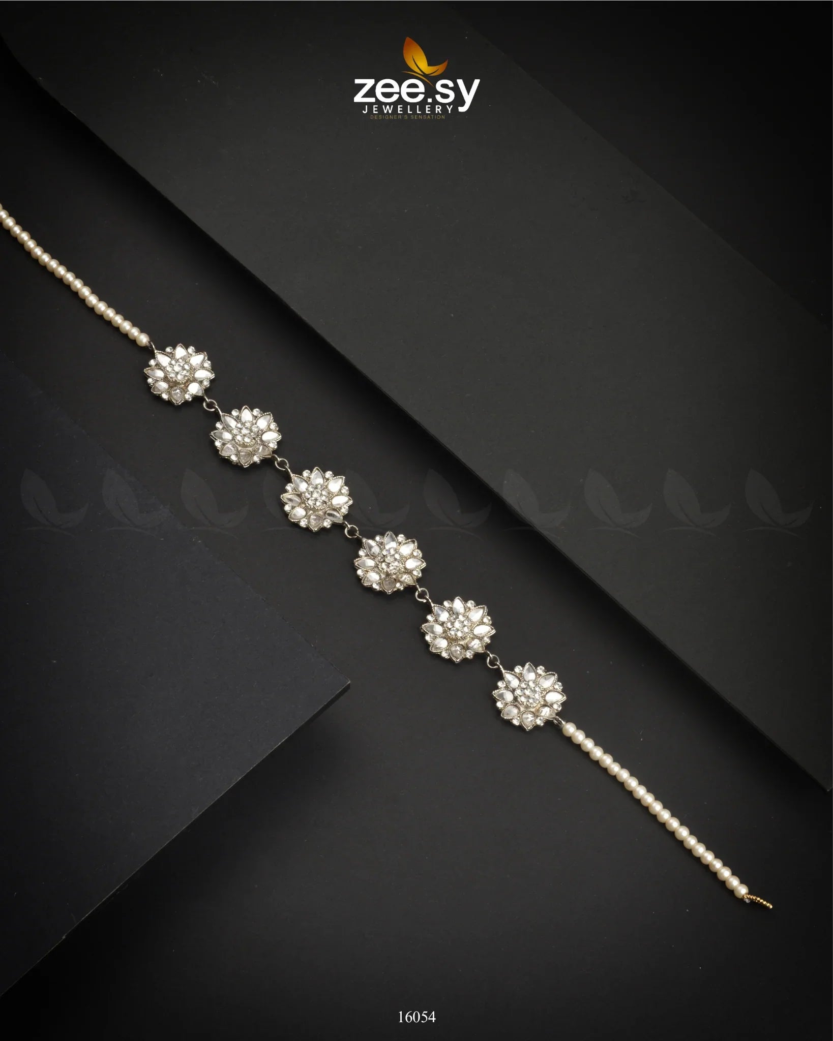 Shish Patti Graceful Headpiece Silver - Zeesy Jewellery