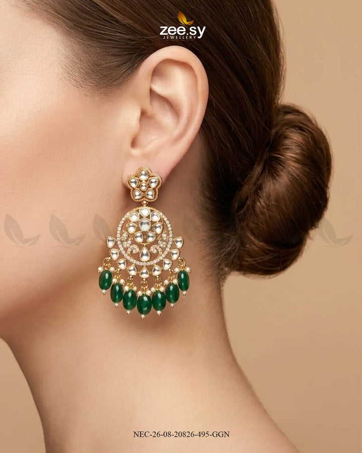 Sia Ornate Kundan Necklace Set Necklace Sets - Zeesy Jewellery Pakistan | Premium Artificial & Imitation Jewellery