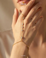 Signature Solitaire Finger Loop Bracelet Bracelet - Zeesy Jewellery Pakistan | Premium Artificial & Imitation Jewellery