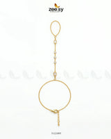 Signature Solitaire Finger Loop Bracelet Bracelet - Zeesy Jewellery Pakistan | Premium Artificial & Imitation Jewellery