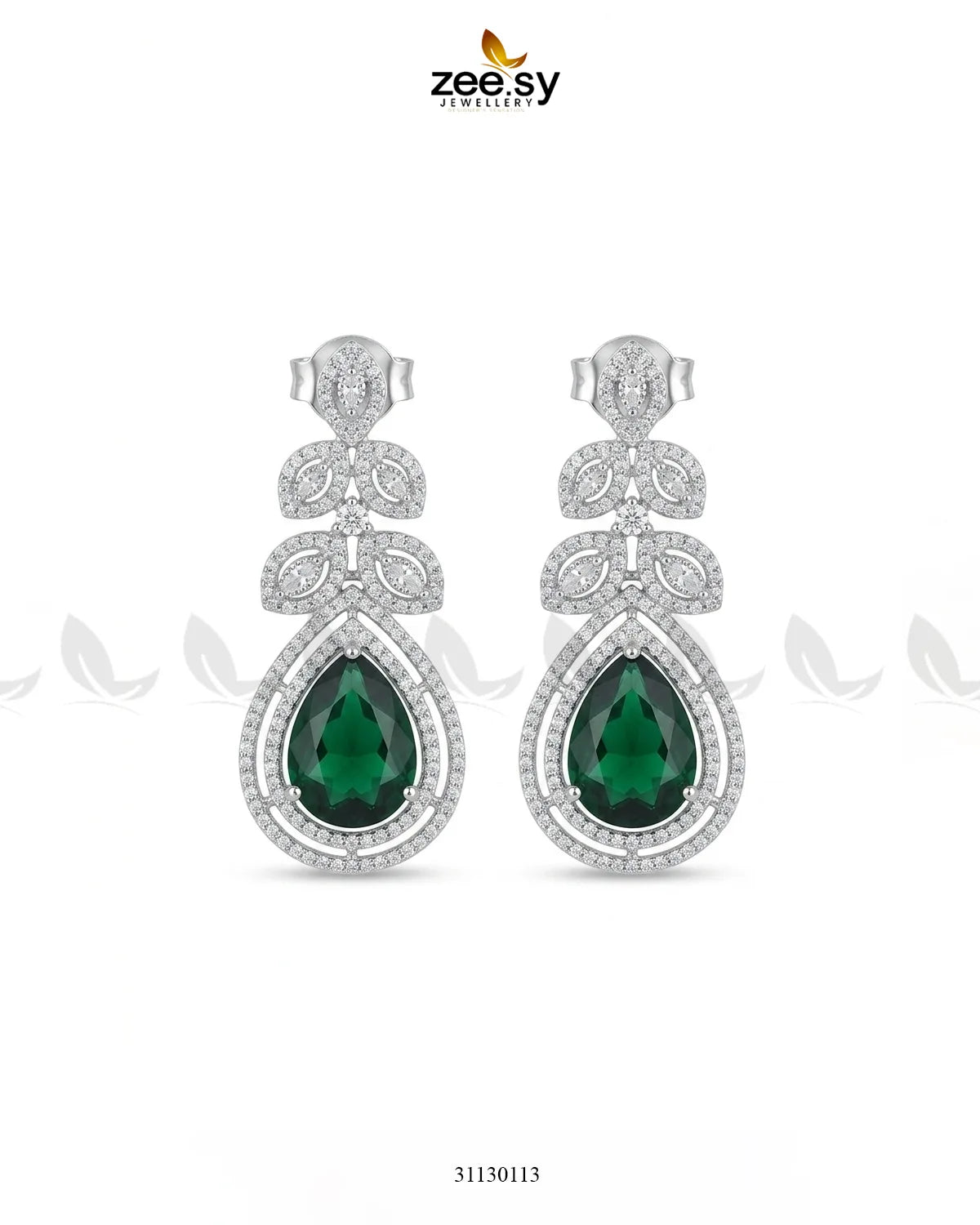 Silver Bella Drop Dangle Earrings Earrings - Zeesy Jewellery Pakistan | Premium Artificial & Imitation Jewellery