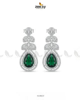 Silver Bella Drop Dangle Earrings Earrings - Zeesy Jewellery Pakistan | Premium Artificial & Imitation Jewellery